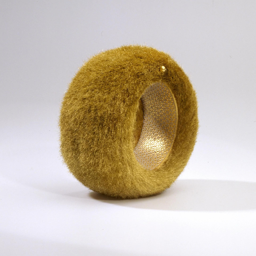 Gold life fur bangle